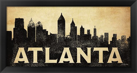 Framed Atlanta Skyline Print