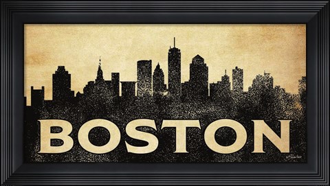 Framed Boston Skyline Print