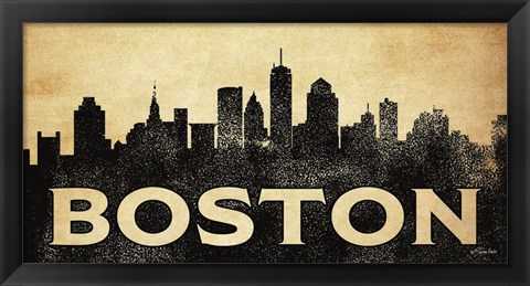 Framed Boston Skyline Print