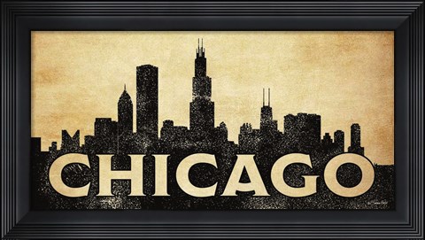 Framed Chicago Skyline Print