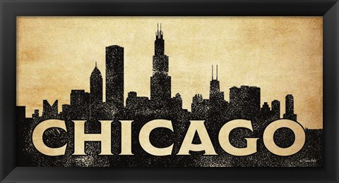 Framed Chicago Skyline Print