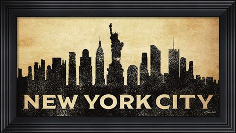 Framed New York City Skyline Print