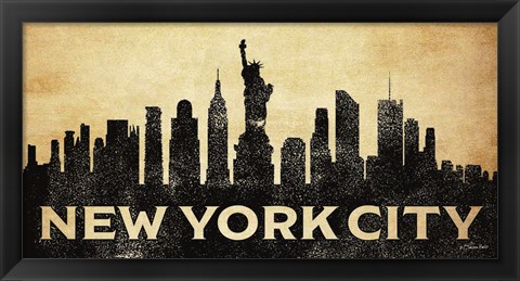 Framed New York City Skyline Print