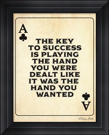 Framed Ace of Clubs Print