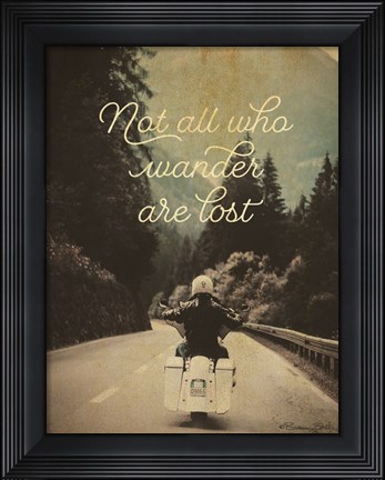 Framed Not All Who Wander Print