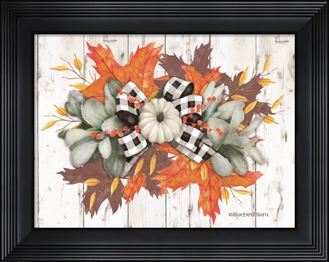 Framed White Pumpkin Swag Print