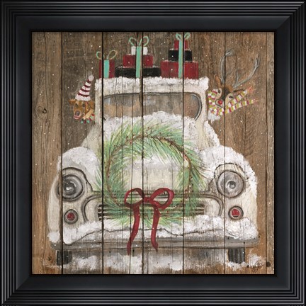 Framed Christmas Truck Print