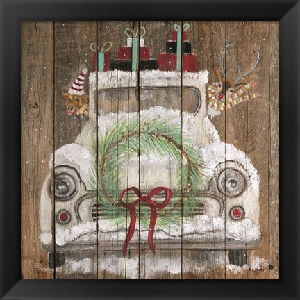 Framed Christmas Truck Print