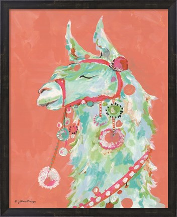 Framed Tito the Llama Print