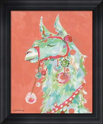 Framed Tito the Llama Print