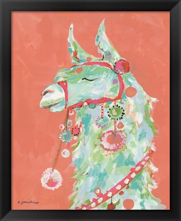 Framed Tito the Llama Print