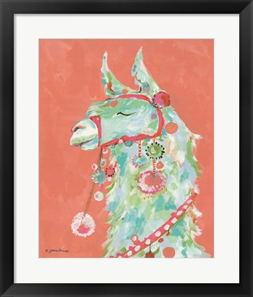 Framed Tito the Llama Print