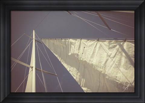 Framed Sailing a Line Print