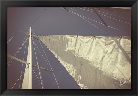 Framed Sailing a Line Print