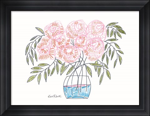 Framed Flowers for Emma Print