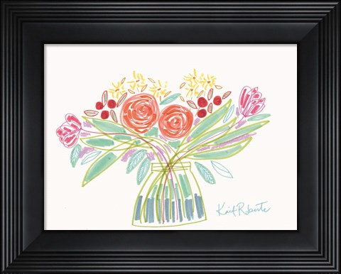 Framed February Bouquet Print