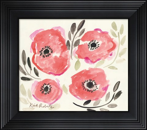 Framed Poppies in Punch Print