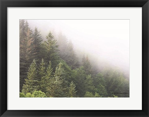 Framed Alaska Green Trees I Print