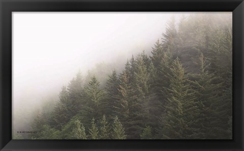 Framed Alaska Green Trees II Print