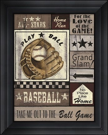 Framed Baseball All Stars Print