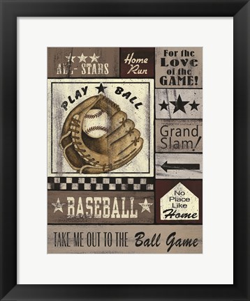 Framed Baseball All Stars Print