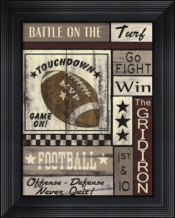 Framed Football Game On Print