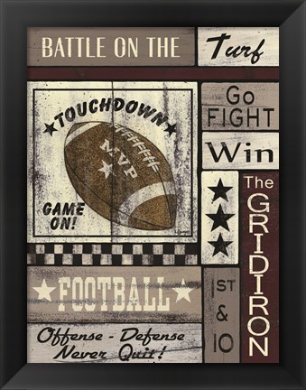 Framed Football Game On Print