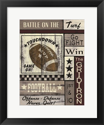 Framed Football Game On Print