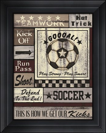 Framed Soccer Goal Print