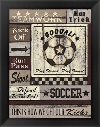 Framed Soccer Goal Print