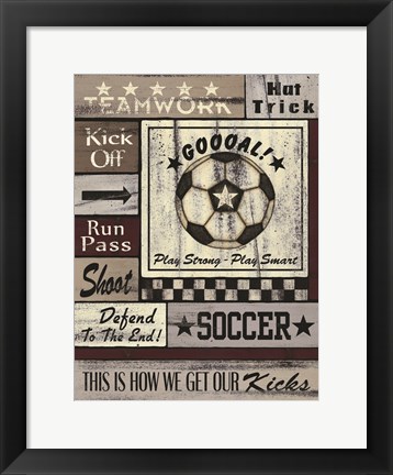 Framed Soccer Goal Print