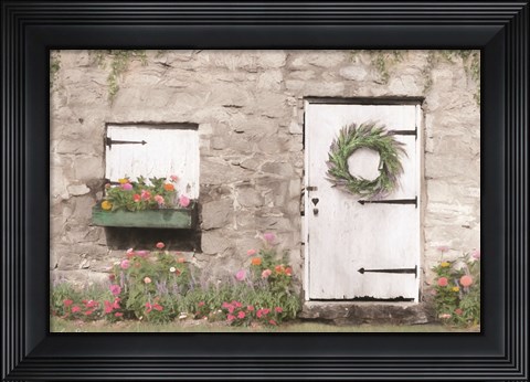 Framed Old Stone Cottage Print