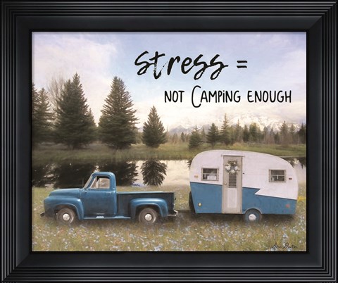 Framed Camping Stress I Print