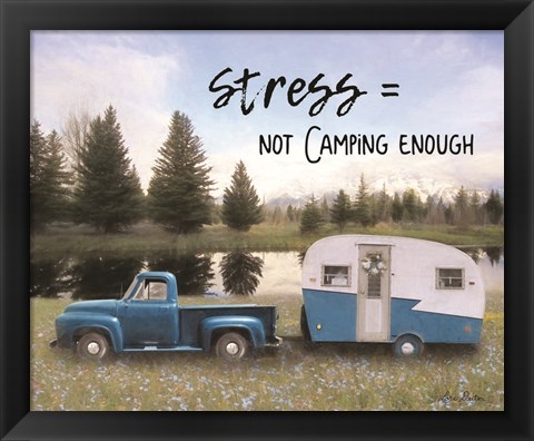 Framed Camping Stress I Print