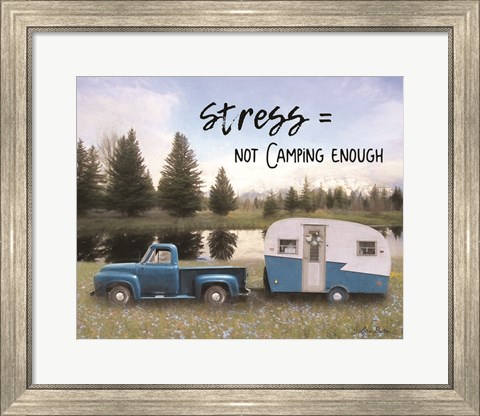 Framed Camping Stress I Print