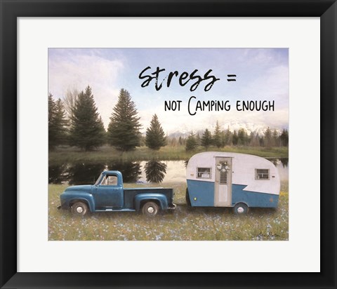 Framed Camping Stress I Print