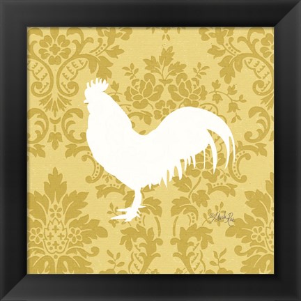 Framed Rooster Silhouette Print