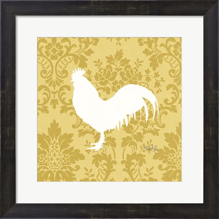 Framed Rooster Silhouette Print