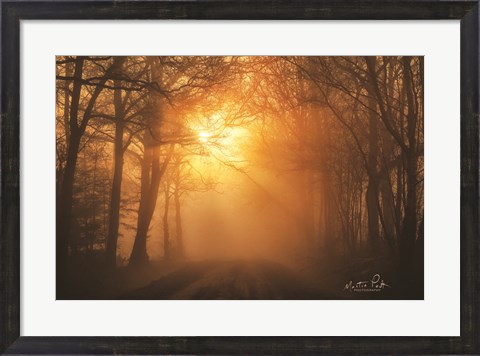 Framed Misty Sunrise Print