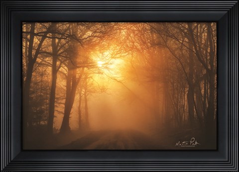 Framed Misty Sunrise Print