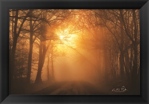 Framed Misty Sunrise Print