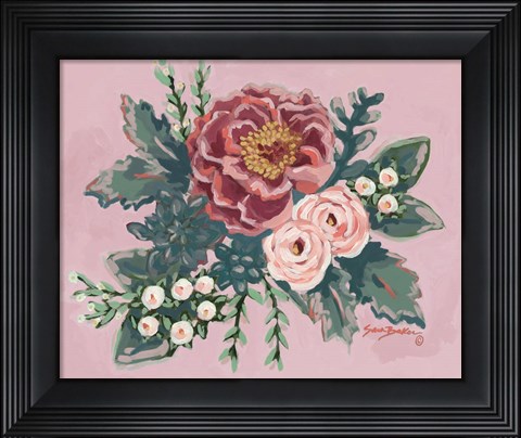 Framed Peony Spring Print