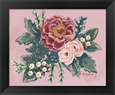 Framed Peony Spring Print