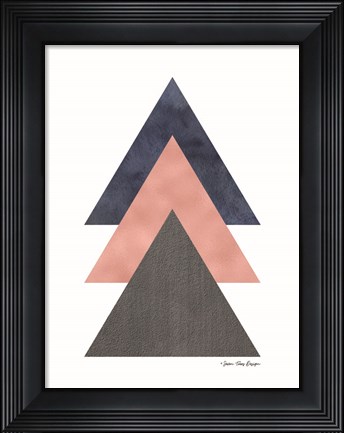 Framed Triangles I Print