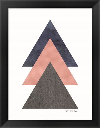 Framed Triangles I Print