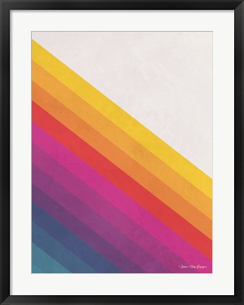 Framed Vintage Retro Lines II Print