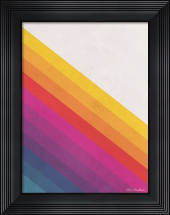 Framed Vintage Retro Lines II Print