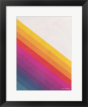 Framed Vintage Retro Lines II Print