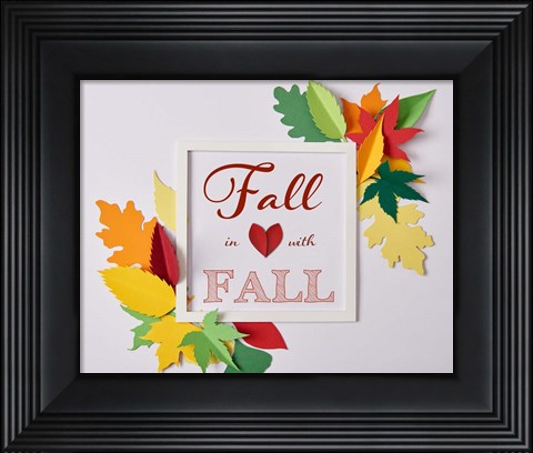 Framed Fall In Love With Fall 1 Print