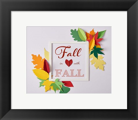 Framed Fall In Love With Fall 1 Print